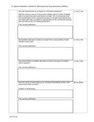 &quot;Sponsor Attestation Checklist for Abbreviated New Drug Submissions (Andss)&quot; - Canada, Page 15