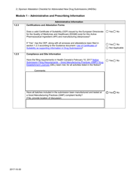 &quot;Sponsor Attestation Checklist for Abbreviated New Drug Submissions (Andss)&quot; - Canada, Page 2