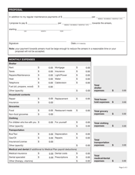 Form YG6406 Income and Expense Form for Respondents - Yukon, Canada, Page 2