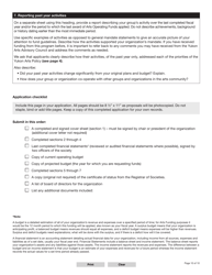 Form YG5801 Arts Operating Funds - Annual Operating Component Application Form - Yukon, Canada, Page 10