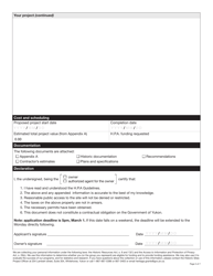 Form YG5917 Historic Properties Assistance Program Application - Yukon, Canada, Page 5
