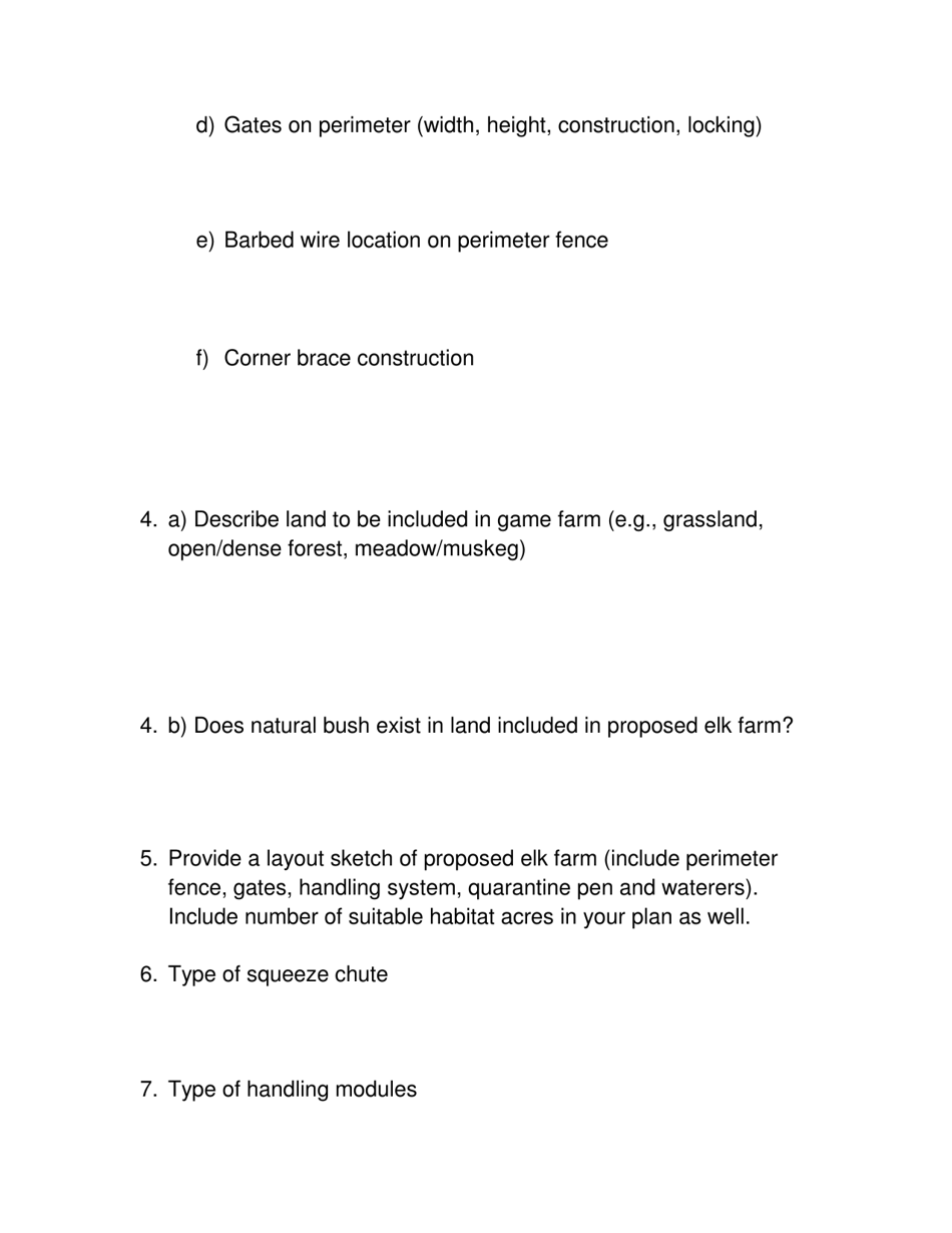 Elk Farm Development Plan - Manitoba, Canada, Page 3