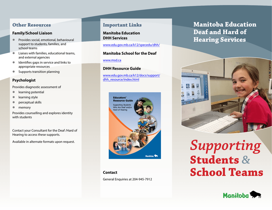 Deaf and Hard of Hearing Services Team - Referral Form - Manitoba, Canada, Page 3