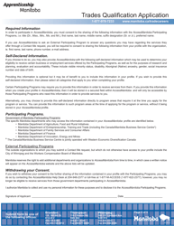 Trades Qualification Application - Manitoba, Canada, Page 5