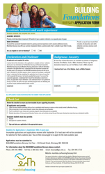 Building Foundations Bursary Application Form - Manitoba, Canada, Page 2
