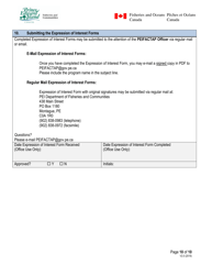 Expression of Interest Form - Prince Edward Island Fisheries and Aquaculture Clean Technology Adoption Program - Prince Edward Island, Canada, Page 10