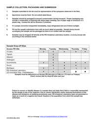 Form C43130530 Request for Plant Disease Diagnostics - Prince Edward Island, Canada, Page 2