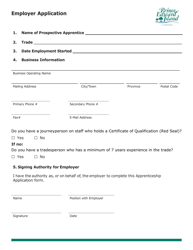 Apprenticeship Application and Agreement - Prince Edward Island, Canada, Page 4