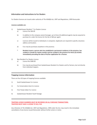 Form CSB12020 Application for Fur Dealers Licence - Saskatchewan, Canada, Page 2