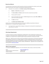 Form CSB12020 Application for Fur Dealers Licence - Saskatchewan, Canada, Page 3
