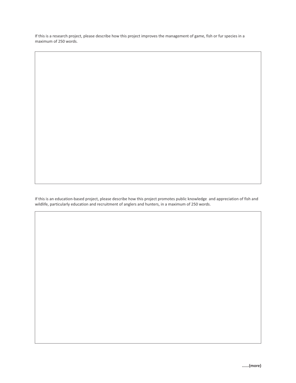 Form CSB24001 Fish and Wildlife Development Fund Funding Application Form - Saskatchewan, Canada, Page 4