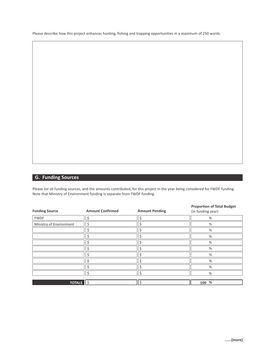 Form CSB24001 Fish and Wildlife Development Fund Funding Application Form - Saskatchewan, Canada, Page 5