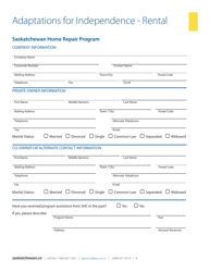 Form H08R-FS &quot;Saskatchewan Home Repair Program - Adaptation for Independence - Rental&quot; - Saskatchewan, Canada, Page 4