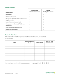 Mandatory or Change Report Form - Saskatchewan Supplement Programs - Saskatchewan, Canada, Page 2