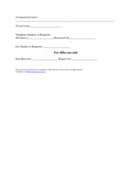 Form 2 Request for Correction of Personal Information - Nova Scotia, Canada, Page 2
