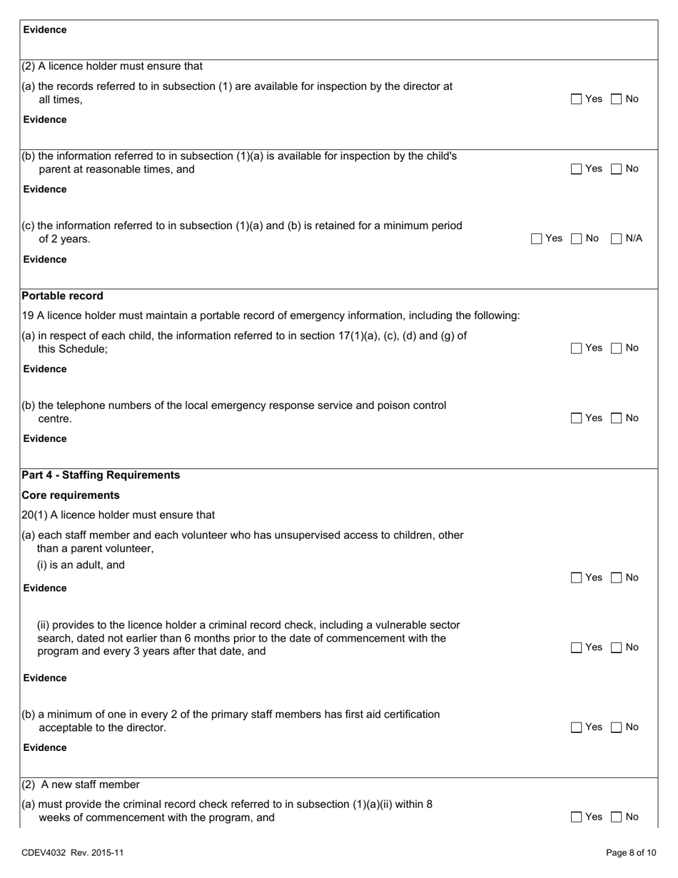 Form CDEV4032 - Fill Out, Sign Online and Download Fillable PDF ...