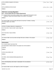 Form CDEV4033 Group Family Child Care Inspection Report (Schedule 2 of the Child Care Licensing Regulation) - Alberta, Canada, Page 2