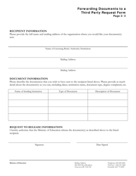 Forwarding Documents to a Third Party Request Form - British Columbia, Canada, Page 2