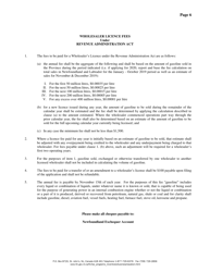Registration Information for Applicants of a Gasoline and Carbon Products Wholesaler Licence Under the Revenue Administration Act - Newfoundland and Labrador, Canada, Page 6