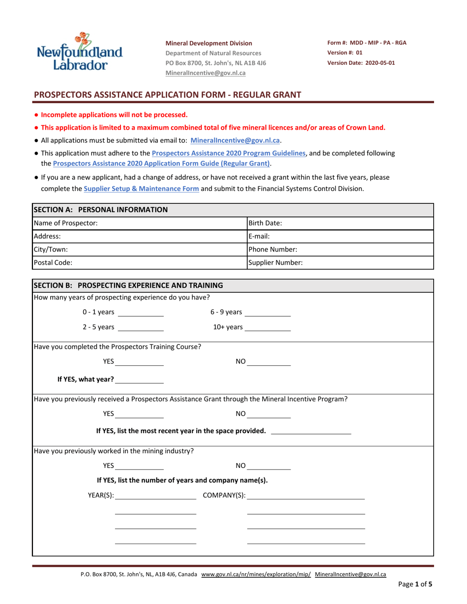 Form MDD-MIP-PA-RGA - Fill Out, Sign Online and Download Fillable PDF ...