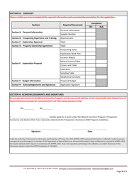 Form MDD-MIP-PA-RGA Prospectors Assistance Application Form - Regular Grant - Newfoundland and Labrador, Canada, Page 5