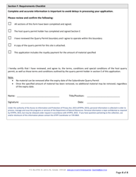 Form MLD-Q-SQP-A Subordinate Quarry Permit Application - Newfoundland and Labrador, Canada, Page 4