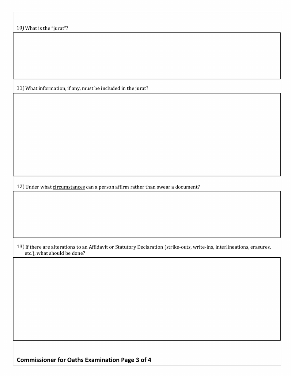 Examination for Appointment or Renewal as a Commissioner for Oaths - Northwest Territories, Canada, Page 3