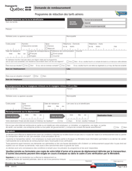 Forme V-3135 Formulaire De Demande De Remboursement - Quebec, Canada (French)