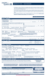 Form 3003A Application for Services - General Information - Quebec, Canada, Page 2
