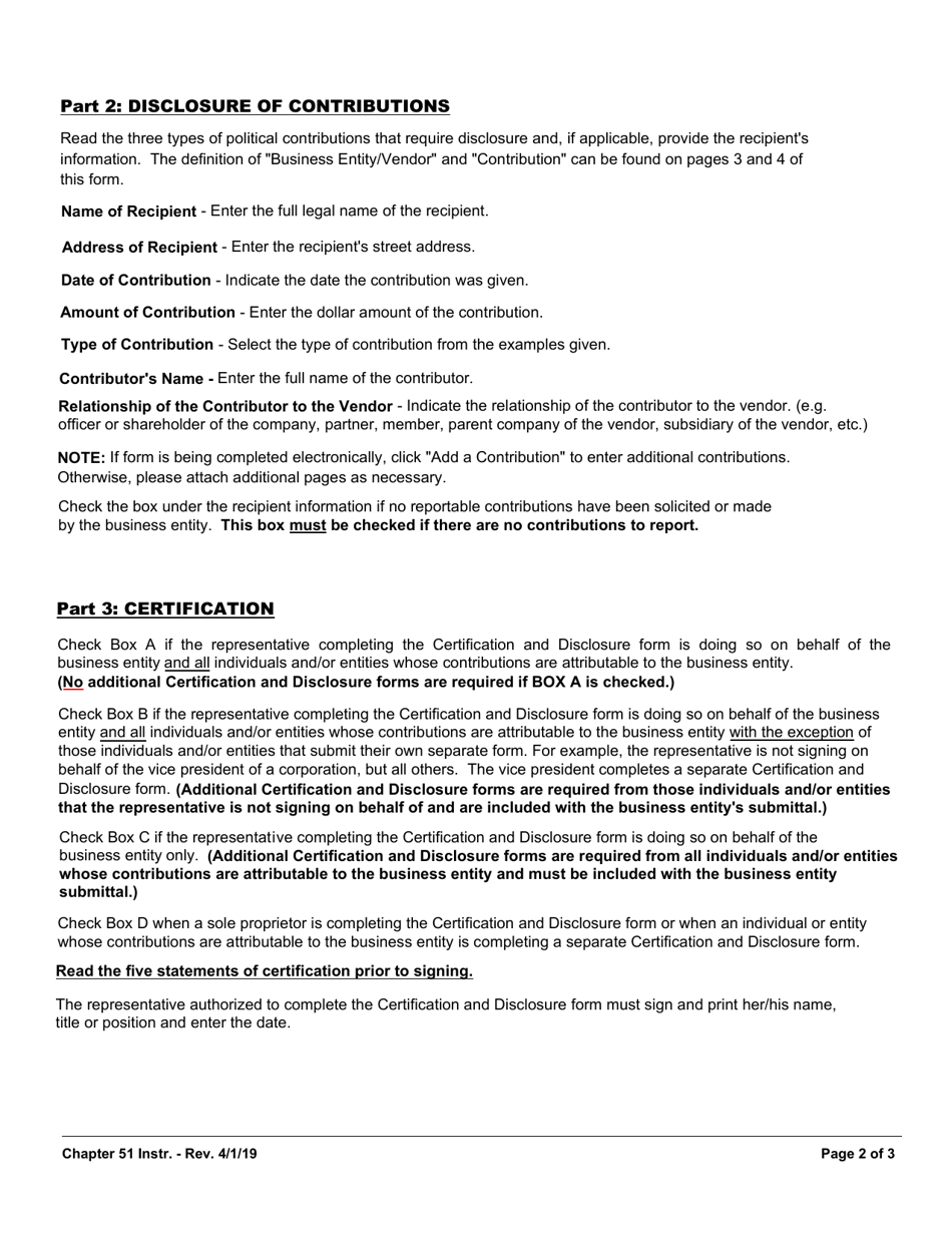 Two-Year Chapter 51 / Executive Order 117 Vendor Certification and Disclosure of Political Contributions - New Jersey, Page 2