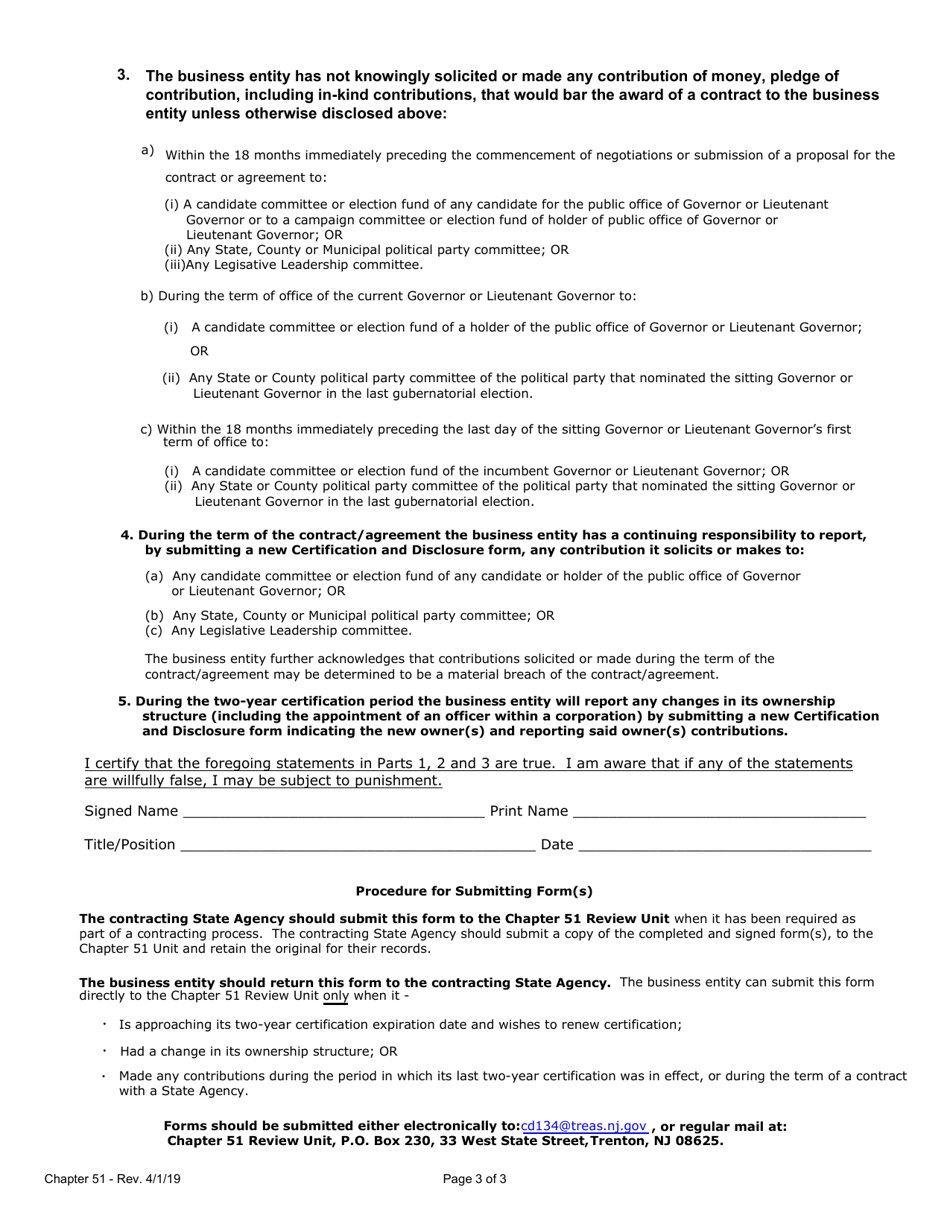 Two-Year Chapter 51 / Executive Order 117 Vendor Certification and Disclosure of Political Contributions - New Jersey, Page 6