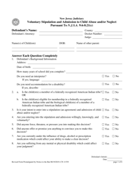 Document preview: Form 11539 Voluntary Stipulation and Admission to Child Abuse and/or Neglect Pursuant to N.j.s.a. 9:6-8.21(C) - New Jersey