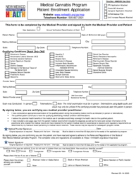 Medical Cannabis Program Patient Enrollment Application - New Mexico, Page 2