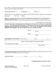 Form S-01 Application to Sublease State Trust Lands - New Mexico, Page 3
