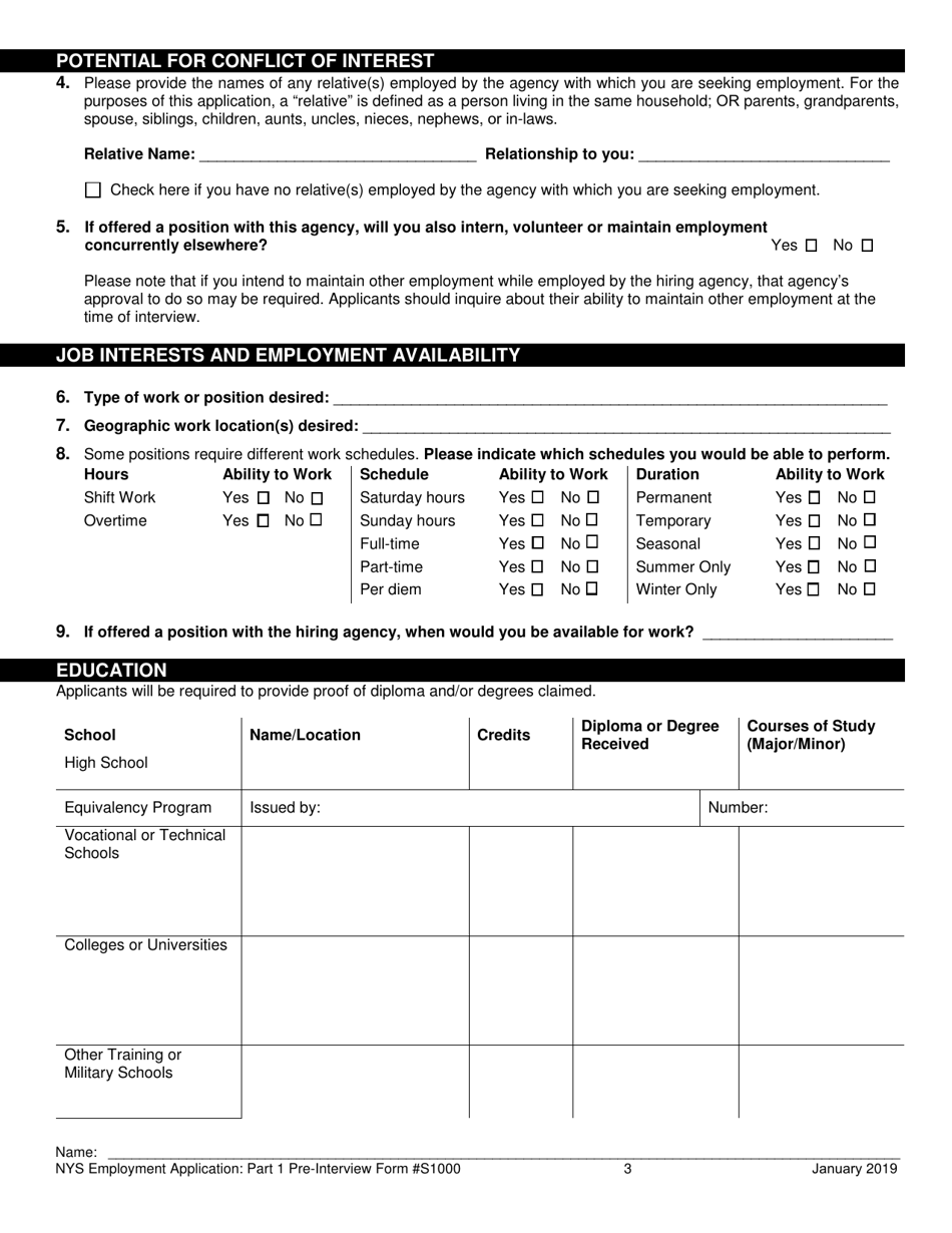 Form S1000 Part 1 Fill Out Sign Online And Download Fillable Pdf New York Templateroller 5347