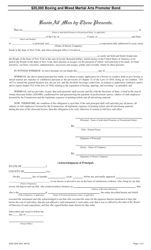 Form DOS-0334 $20,000 Boxing and Mixed Martial Arts Promoter Bond - New York