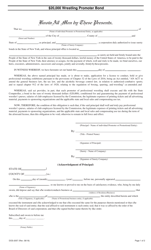 Document preview: Form DOS-2057 $20,000 Wrestling Promoter Bond - New York