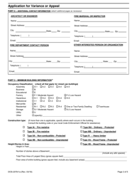 Form DOS-2078-F-A Application for Variance or Appeal - New York, Page 2