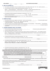 Form C-3P Employee Claim - New York (Polish), Page 2