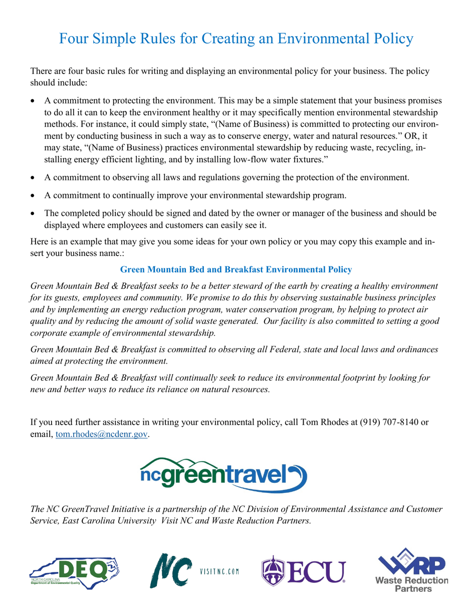 Bb Application - Nc Greentravel - North Carolina, Page 9