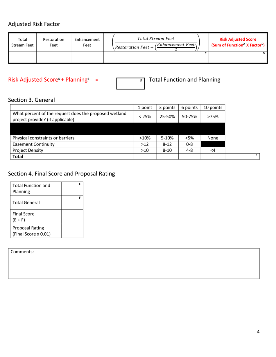 Technical Proposal Evaluation Criteria Rating Form - North Carolina, Page 4