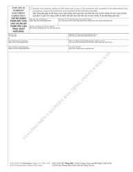 Form AOC-CVM-100 Magistrate Summons - North Carolina (English/Vietnamese), Page 3
