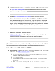 Making a Motion in a Civil Action Checklist - North Dakota, Page 2
