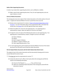 Making a Motion in a Civil Action Checklist - North Dakota, Page 4