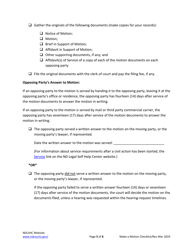 Making a Motion in a Civil Action Checklist - North Dakota, Page 5