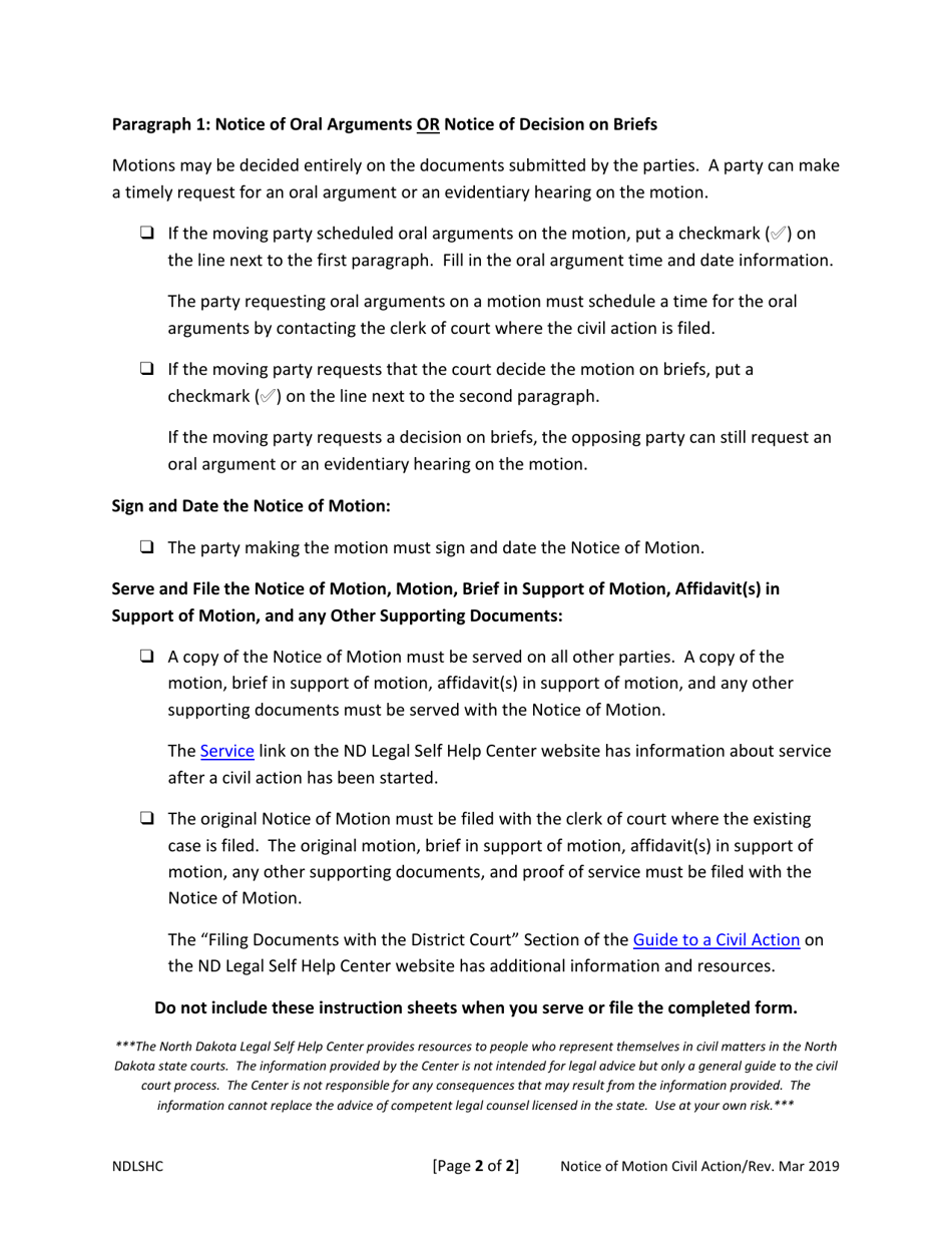 Notice of Motion - North Dakota, Page 4