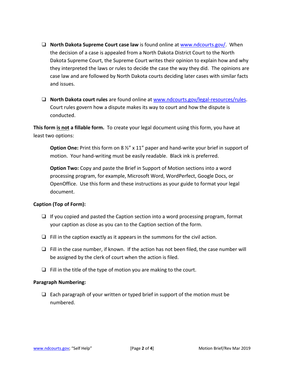 Brief in Support of Motion - North Dakota, Page 5