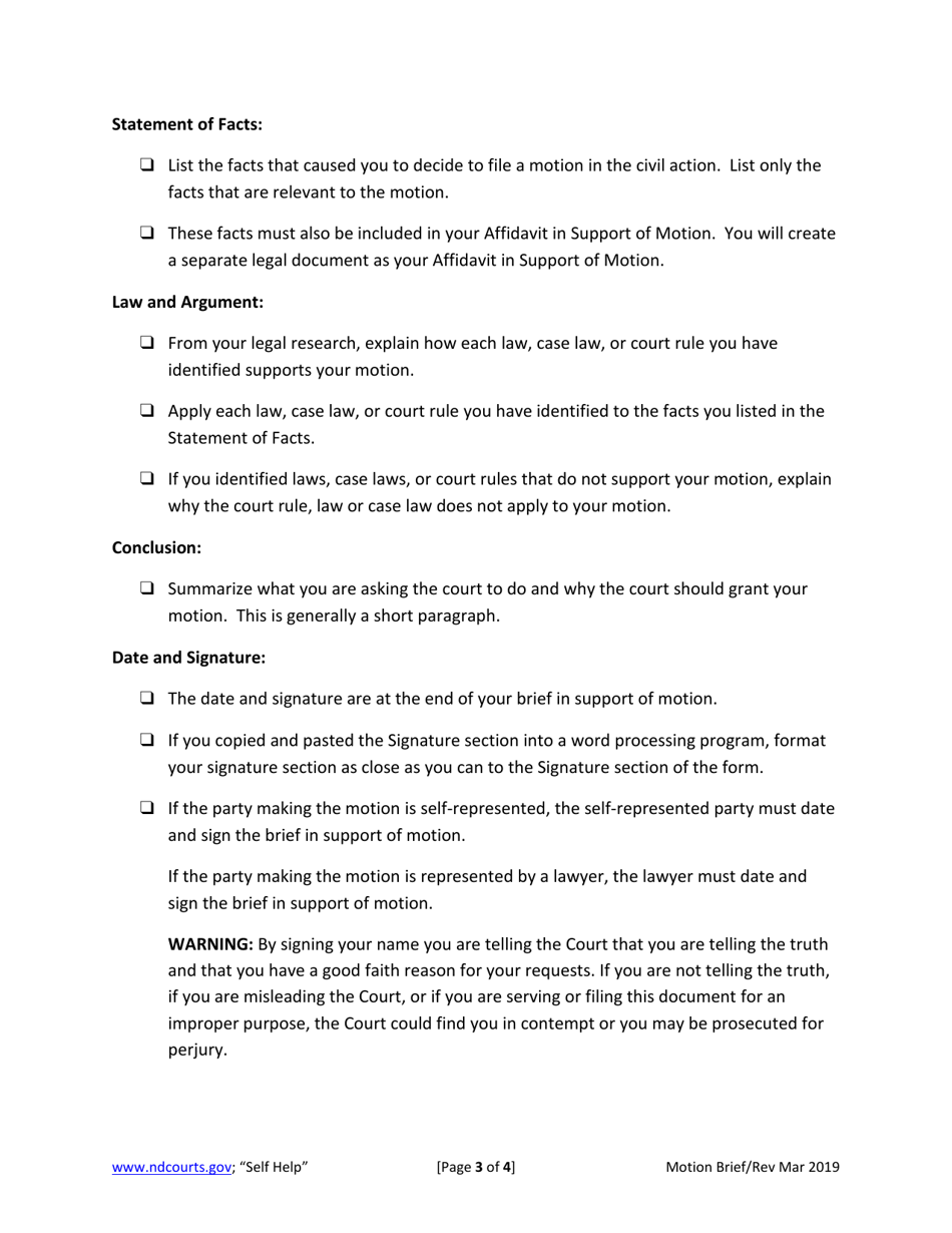 Brief in Support of Motion - North Dakota, Page 6