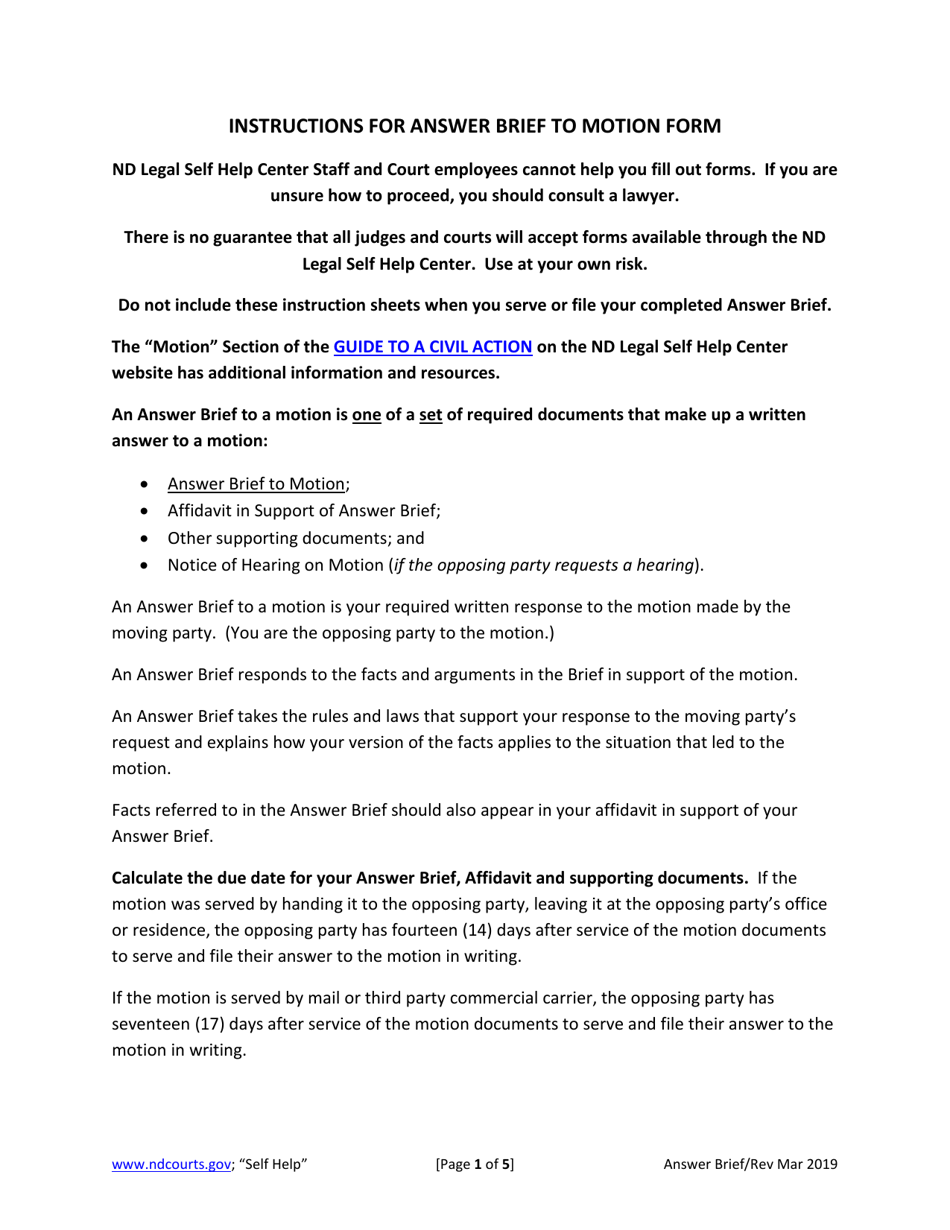 Answer Brief to Motion - North Dakota, Page 4