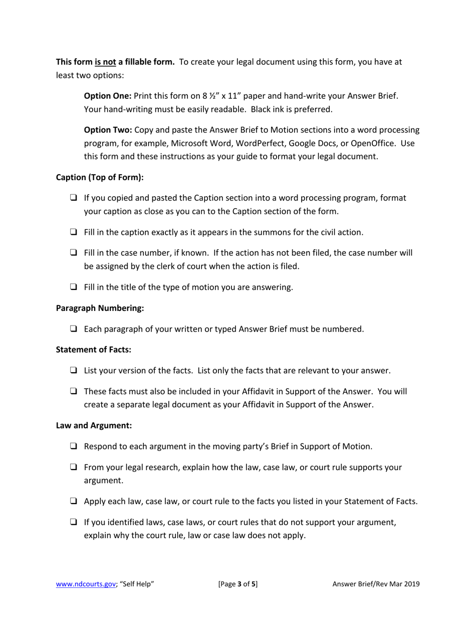 Answer Brief to Motion - North Dakota, Page 6